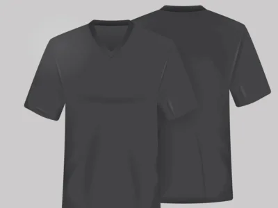 Camiseta cuello en V gris vigoré