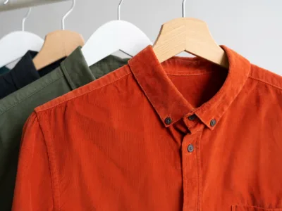 Camisa de lino lavado terracota